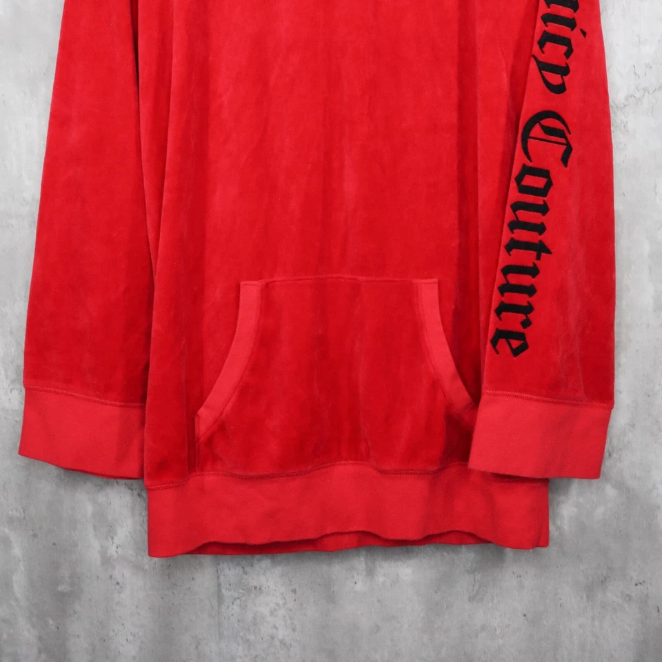 Женская толстовка с капюшоном Juicy Couture Black Label Размер Small Red Velour Los Angeles Размер Oversized - Изображение 4 из 4