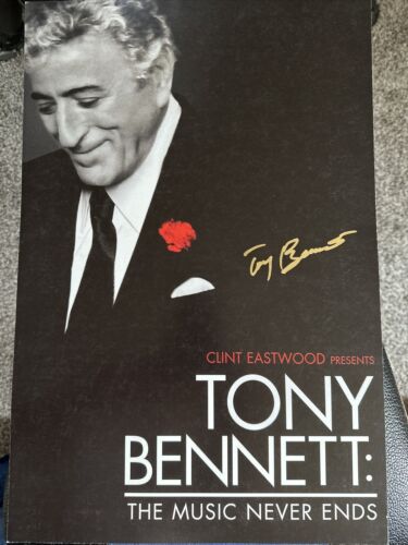 "Tony Bennett signiertes Poster 12x18""
