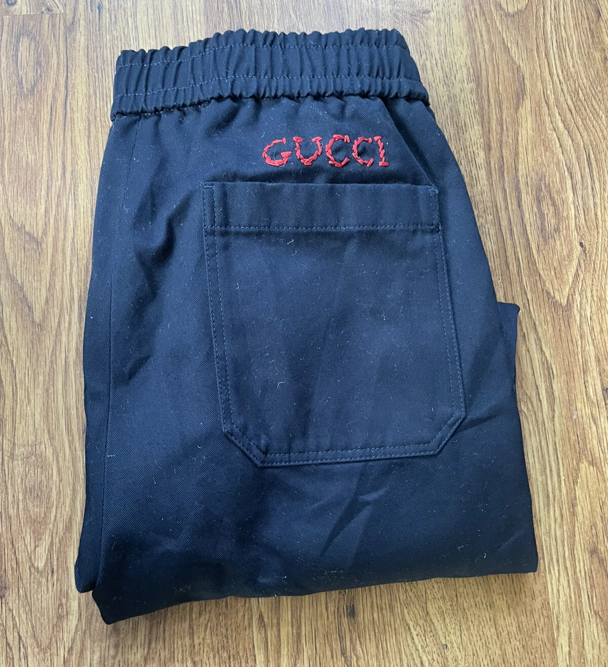 Pantalon chino Gucci Tapered Leg Track bleu marine homme taille 44 IT / 28 US / XS neuf avec étiquette