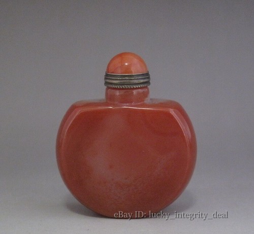 Schöne chinesische alte Achat Schnupftabakflasche - Bild 5 von 7
