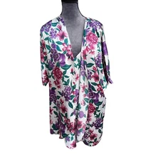Fantasies by Morgan Taylor  Floral Kimono and Nightgown Duster Open Front