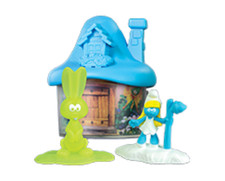 CASETTA AZZURRA  IL VILLAGGIO DEI PUFFI HAPPY MEAL MC DONALS 2017 "NUOVO"