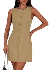 Work Dresses for Women 2026 Summer Business Formal Short Dress Sleeveless But...