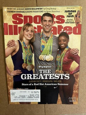 Sports Illustrated Magazine August 22, 2016 Olympics Ledecky/Phelps/Biles