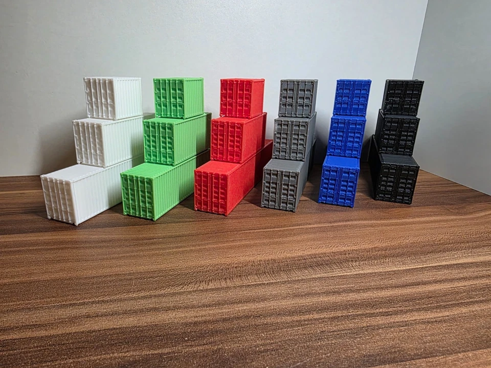 Container Modell 40ft , 20ft oder 10ft - Maßstab H0 - 1:87 - ideal für Modellbau - Bild 1 von 1