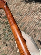 AAAA Floyd lock nut S S 22fret Roasted flame Maple Electric Guitar Neck Satin