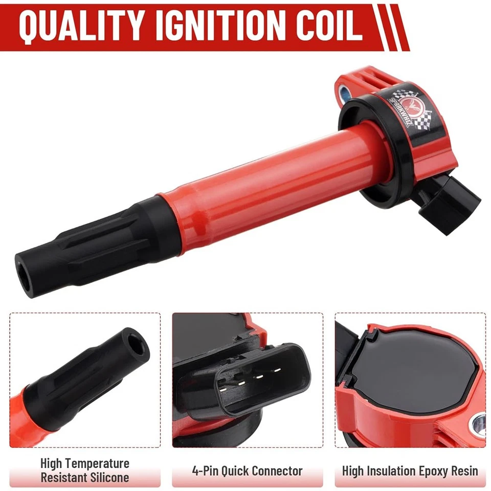 Nuevo 8 bobinas de encendido y 8 bujías de iridio para Toyota Sequoia Tundra Lexus UF487 Foto 4 de 4