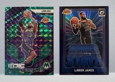 Lot Of 2 Cards-LeBron James - Epic Performers (Green)-Winner Stays (Purple)