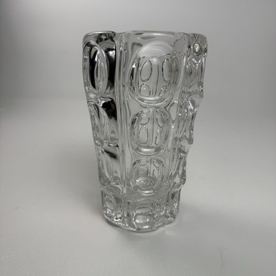 #ad #ad Vintage MCM Large Crystal Vase Holland Thumbprint Maastricht Clear Mid Century $69.99