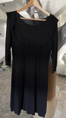 Intrend by Max Mara Strickkleid Schwarz Wolle Gr. 40 Wie Neu