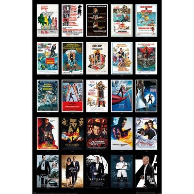 JAMES BOND FILMPOSTER MOVIE HISTORY 25 FILMS KINOPLAKAT FILMPLAKAT MOVIE