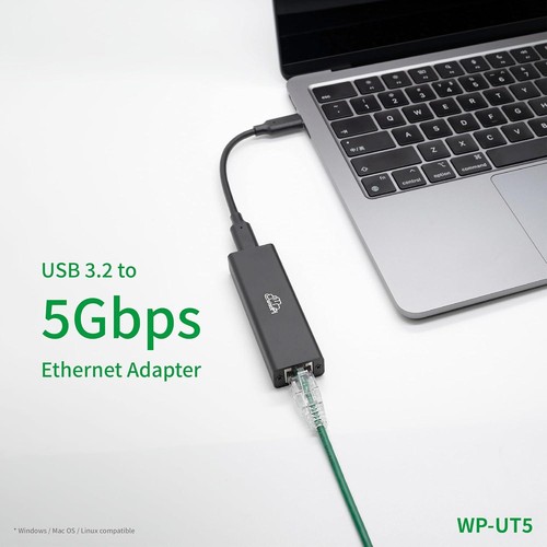 5Gbps Ethernet Adapter USB 3.2 to RJ45 Wired LAN Network Connection 5G/2.5G/1G - 第 2/9 張圖片