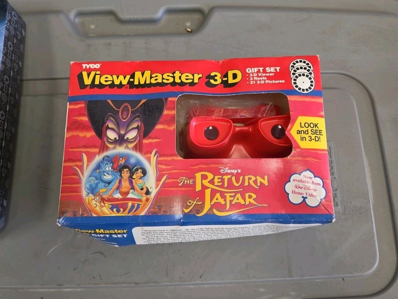  1994 TYCO VIEW-MASTER 3D DISNEY GIFT SET - ALADDIN RETURN OF JAFAR (Read)