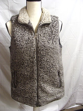 Thread Supply Sherpa Vest Womens M  Fuzzy Plush Warm Fleece Teddy Faux Fur 