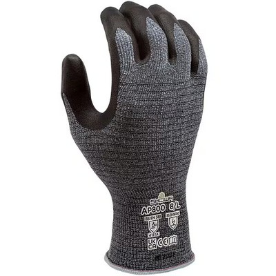 Showa Coated ESD Gloves, Microporous Nitrile, Embossed, Palm, 1 Abrasion Level,