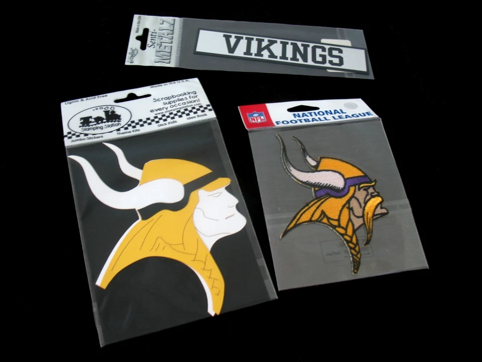 MINNESOTA VIKINGS  Football NFL Lot 3D Sticker Set Scrapbooking senti metalz - Image 2 of 2