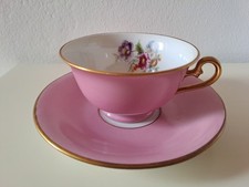 Tazza Richard Ginori Tè con decoro Fiori Porcellana Rosa Bianca Vintage Anni 50