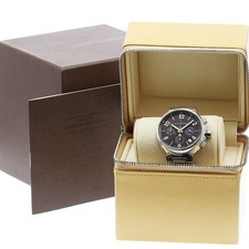 LOUIS VUITTON Q1121 Tambour Date Chronograph Automatic Men's Wristwatch with Box
