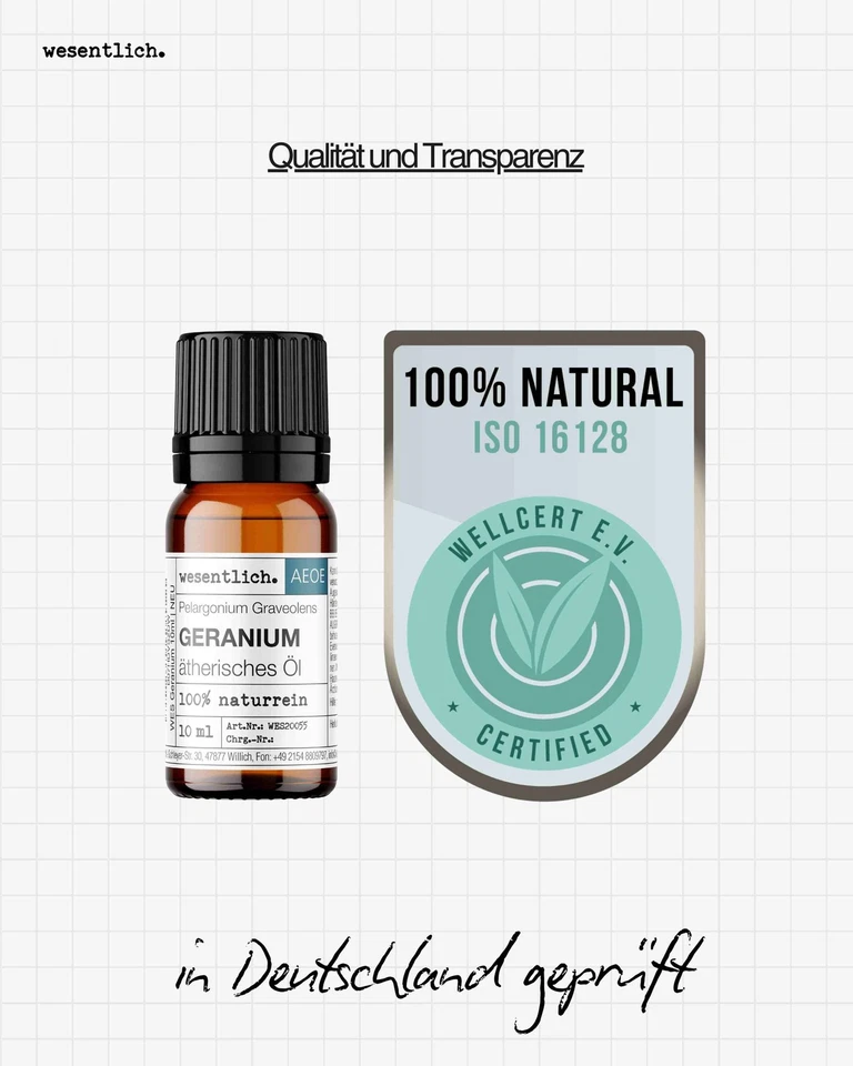 wesentlich.Geranium Öl (Rosengeranie) - 100% naturreines, ätherisches Öl - Bild 4 von 4