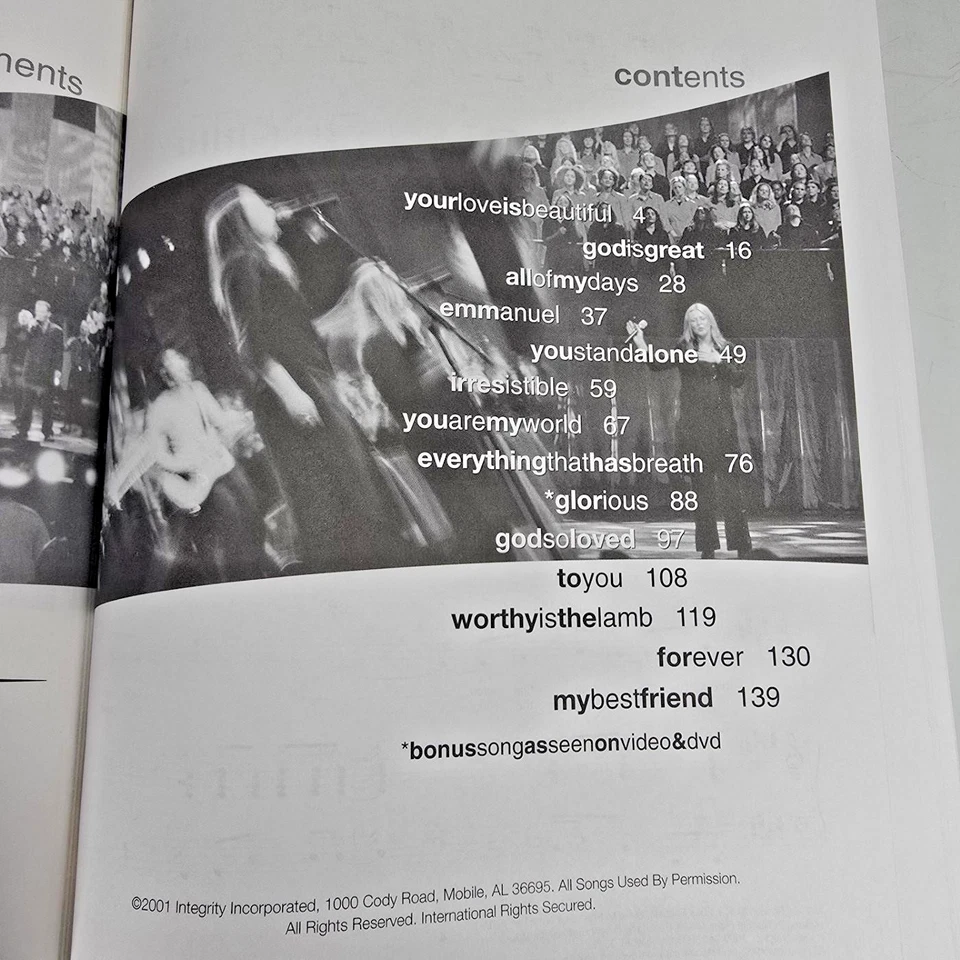 Hillsong You Are My World Songbook Piano Vocal Guitar Music Christian 2001 Book - Image 3 of 4