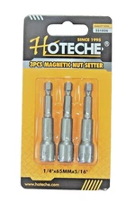 Hoteche 3 pieces. 5/16" magnetic nut driver 1/4" shank 2-1/2" long
