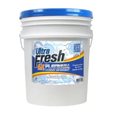 Ultra Fresh 6X Platinum Laundry Detergent, Fragrance Free + Dye Free, 5 Gallon