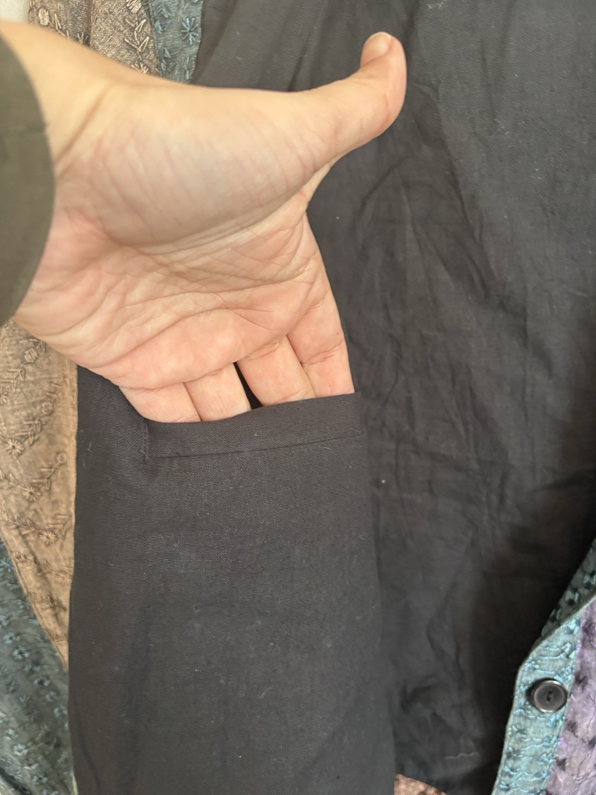 Sacred Threads Patchwork Boho Quilted Cotton Jack… - image 8