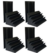 8 PCS 4.6"x4.6"x9.4" Sale Acoustic Foam Black Bass trap Soundproof foam