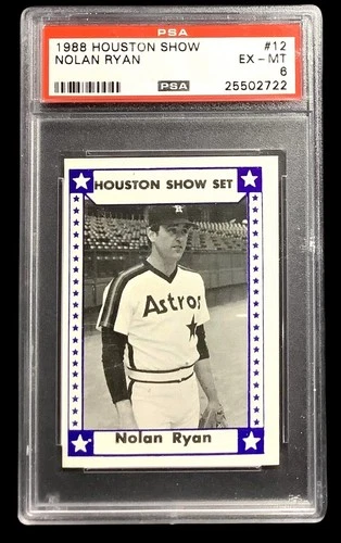 1988 houston show #12 nolan ryan; rare SSP convention card PSA 6  (POP 7, 14^)