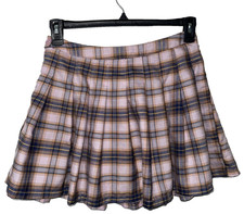 Plaid Mini Pleated Skirt 28 Waist Schoolgirl Preppy Coquette Ivy League Casual