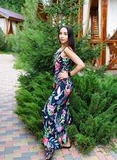 Two Hearts Silk Floral Maxi Dress Ruffle Summer Slip Dress S