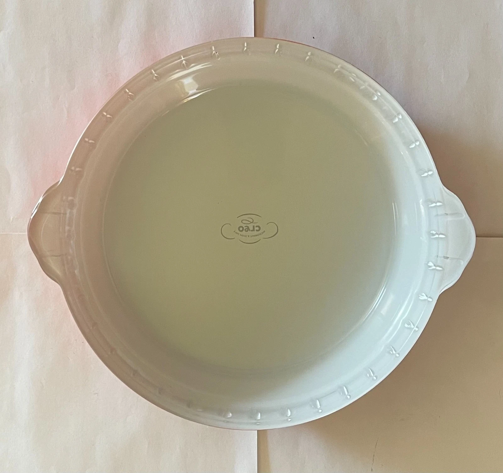 Creo Smartglass: Glass & Ceramic 9.25in pie pan! New, Never Used In Original Box
