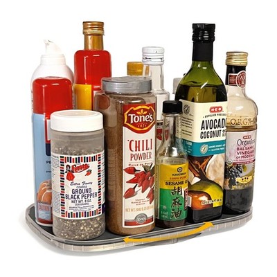 Organizer for Cabinet Steel-Reinforced 1-Tier Rotating Kitchen Organizer   Re...
