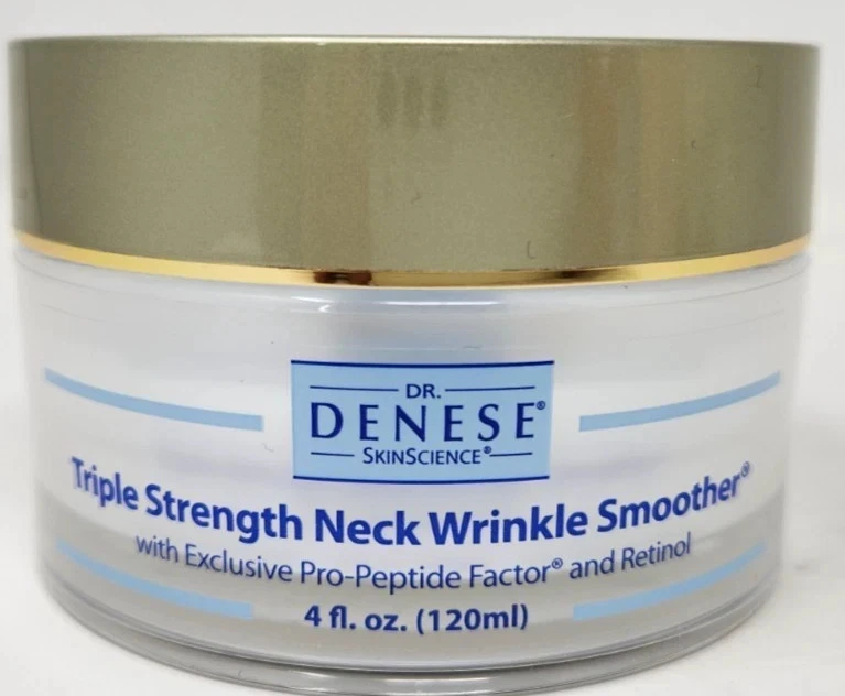 Dr. Denese Triple Strength Neck Wrinkle Smoother Pro-Peptide/Retinol 4 oz - NWOB