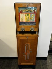 Int'l Mutoscope Art Deco Glamour Hotcha Girls Pin-up Card 2c Vending Machine