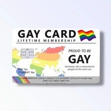 Gay Card Credit Card Sticker Debit Card Skin Cover Wallet Decal