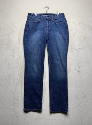 Eddie Bauer Curvy Jeans Women's 6 Blue Denim Straight Stretch 5-Pocket Solid