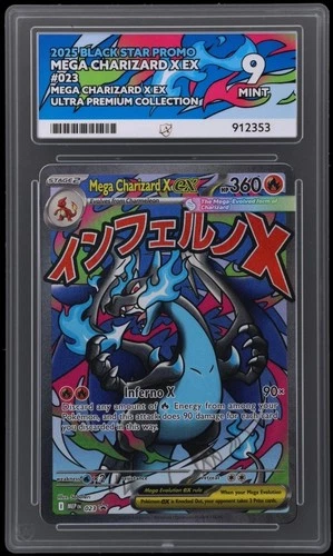 Mega Charizard X Ex Black Star Promo 023 Ultra Premium Collection 9 Ace Graded