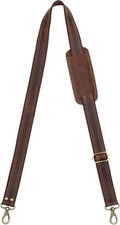 Bag Strap Replacement - Genuine Leather 57" Adjustable Rustic Brown Buff