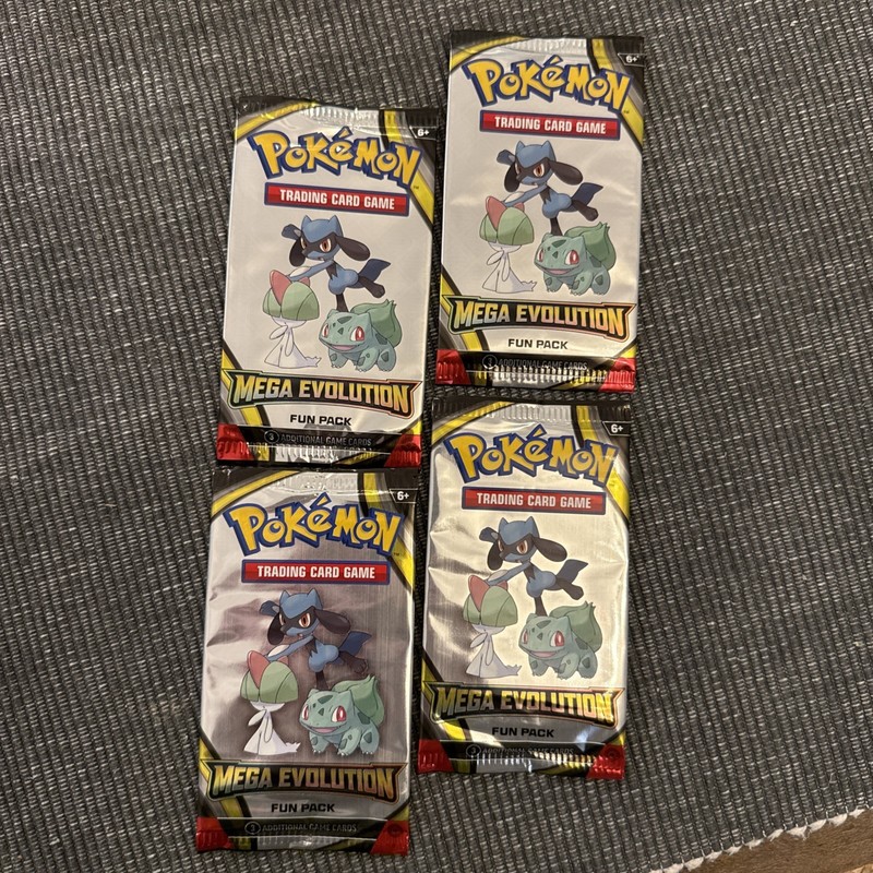 Pokémon Mega Evolution Fun Pack Trading Card Packs New And Sealed X 4 packs