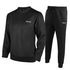 Men's Tracksuits 2 Piece Sets Outfits For Men Sweatsuits Long X-Large Black