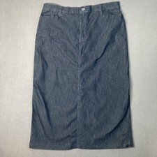 Lee Riders Denim Skirt Women's 14M Button Zipper Cowgirl Western W40BS75 Vintage