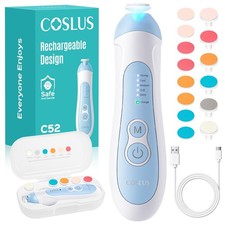Rechargeable Baby Nail File: Cordless Baby Nail Trimmer Electric, Baby Nail C...
