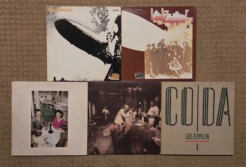 Lot of 5 Led Zeppelin vinyl record albums Blues Rock Classic Rock Hard Rock