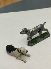 2 x WORKING DOGS Farm Animal Collectable Miniature Lead Metal. RARE
