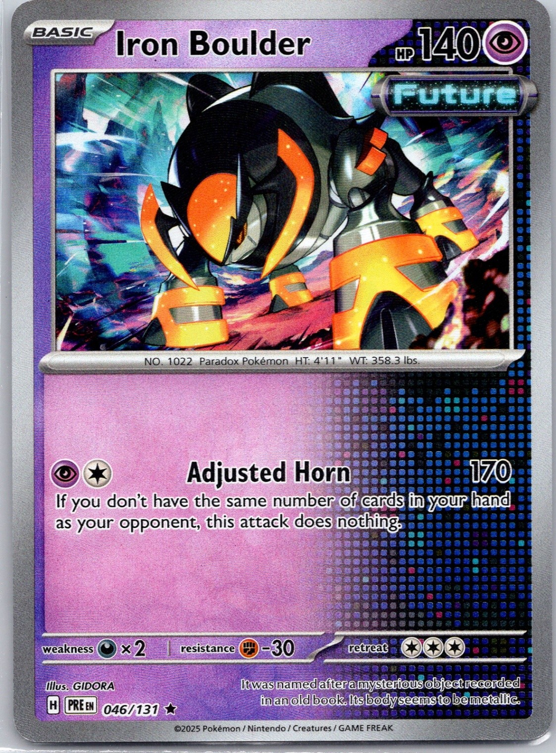 Iron Boulder (Poke Ball Pattern) Holo SV: Prismatic Evolutions #046/131 NM