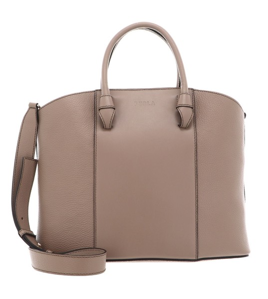 Furla Miastella Tote Bag L Schultertasche Handtasche Tasche Greige Taupe Neu-image