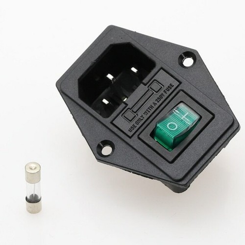 Toma de toma de corriente de CA IEC con interruptor de encendido/apagado y fusible 10A (surtidos colores) - Imagen 14 de 18