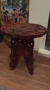 wooden lamp table