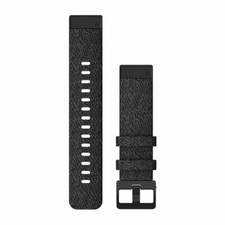 Garmin 010-12875-00 QuickFit 20 meliertes schwarzes Nylon-Ersatz-Uhrenarmband